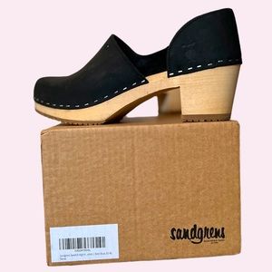 Sandgrens Hand Crafted Wooden Clogs from Sweden size 40 European. 9/9.5 US